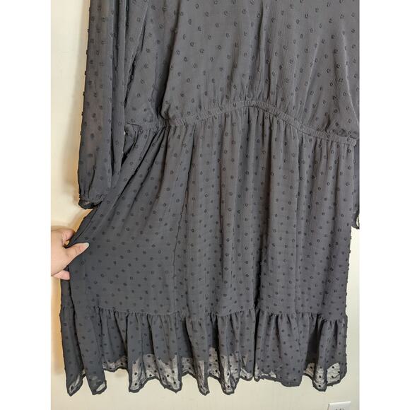 NWT Torrid Black Mini Clip Dot Babydoll Dress - Picture 4 of 8